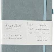 Ivory & Point - Improved Premium Quality Bullet Dotted Journal Notebook -  160 Pages, 160gsm Bleed & Ghost Proof Thick White Paper - A5 Minimalist Art  ...