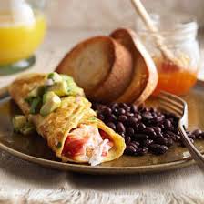 Seafood Omelet With Avocado Salsa Avocado Salsa Food Recipes