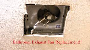 From below, use the stud finder to locate the joists in the bathroom ceiling and lightly mark with a pencil. How To Change Bathroom Exhaust Fan Easy Youtube