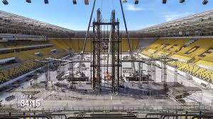 Liebe grüße gehen raus an den münchner getränkehändler! Timelapse Video Stadionumbau Fur Rammstein Konzert