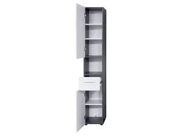 Ich habe ihn im bad genutzt, aber er ist. Bad Hochschrank Rauchsilber Weiss 2 Turen Breite 30 Cm Line 0317001311
