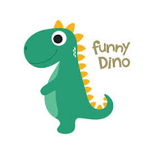 Cute Cartoon Dino Vector Illustration Funny Dino Kids Canvas Art Cute Dinosaur Free Art Prints