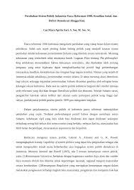 Jurnal khusus contoh jurnal komputer contoh jurnal ilmiah contoh jurnal internasional contoh jurnal kredit debit contoh jurnal keperawatan contoh. Pdf Perubahan Sistem Politik Indonesia Pasca Reformasi 1998 Keadilan Sosial Dan Deficit Demokrasi Hingga Kini