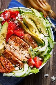 Grilled Chicken Salad Recipe With Avocado And Feta Chicken Salad Recipe Recipe Grilled Chicken Salad Recipe Grilled Chicken Salad Salad Recipes For Dinner