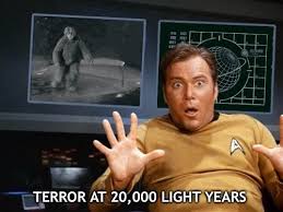 Image result for captain kirk throws finger