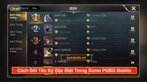 Cach đổi Ten Ki Tự đặc Biệt Pubg Mobile 2021 100 Ok
