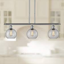 You really want to get the dimensions right with your lights. Athens 36 Wide Polished Chrome Kitchen Island Light Pendant 65v82 Lamps Plus