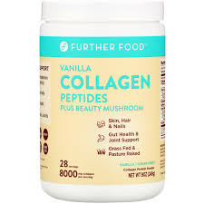 Today, we work with our community of health experts to make whole food supplements that help you further your healthy lifestyle, naturally. Further Food Collagen Peptides Plus Beauty Mushroom Vanilla 9 Oz 249 G Iherb