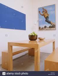 Eine Moderne Minimalistische Esszimmer Einfache Holz Tisch
