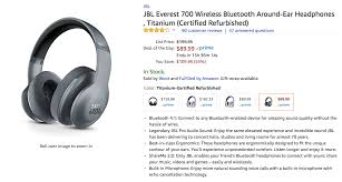 Fr utilisation de shareme™ 2.0 shareme 2.0 vous permet de partager votre musique avec d'autres écouteurs sans l bluetooth de. Deal Alert Refurbished Jbl Everest 700 Bluetooth Headphones Are 89 99 On Amazon For Today Only
