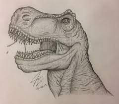 Pencil Drawing T Rex I By Pluckinthaguitarra On Deviantart Pencil Drawings Pencil Drawings Easy Pencil Drawings Of Flowers