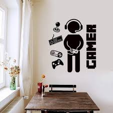 Maybe you would like to learn more about one of these? Amazon Com Gamer Wall Sticker Removable Decals Cool Poster Boys Teens Bedroom Playroom Wall Decor Diy Wallpaper Kitchen Dining