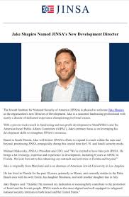 Jewish Institute for National Security of America (JINSA) could not have…