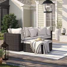 Burruss 83 5 Wide Outdoor Reversible Patio Sectional With Cushions Patio Sectional Used Outdoor Furniture Outdoor Furniture Covers