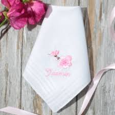 I have included different styles but mostly they are of the flowers with some designs using the full cherry tree with branches. Cherry Blossom Hanky Embroidered Personalised Flower Handkerchief