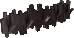 Shop wayfair for the best unique wall hooks. Amazon Com Umbra Sticks Multi Rack Modern Unique Space Saving Hanger With 5 Flip Down Hooks For Hanging Coats Scarves Purses And More Brown Home Kitchen