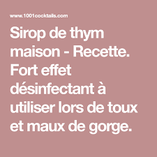 Sirop De Thym Recette Sirop De Thym Thym Sirop