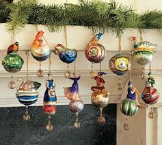 Mercury Glass Twelve Days Of Christmas Ornaments Set Of 12 Christmas Ornament Sets Christmas Ornaments Modern Christmas Ornaments