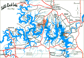 Table Rock Lake Map Tournament Results And Information Table Rock Lake Table Rock Lake Missouri Table Rock