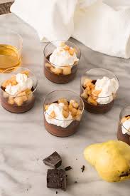 But we still need sweets! Chocolate Pot De Creme With Caramelized Whiskey Pears My Kitchen Love