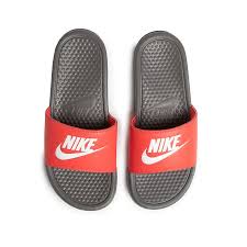 The men's nike benassi just do it slides will bring you lasting comfort and convenience. Men S Nike Benassi Jdi Slides Iron Grey White Track Red Cool Js Online
