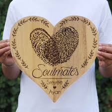Our wooden plaques are the best gifts! Soulmates Personalized Photo Frame Wood Engraved Photo Romantic Gift Woodgeekstore