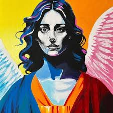 Lost Angel, Angel, Picture Angel, Acrylic, Picture, Canvas, 100 X 70 Cm,  Expressive, Profound, Emotional, Unique, Framed, Work of Art, ROSSI