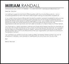 Grants Officer Cover Letter Sample Cover Letter Templates Examples