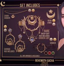 Dinner is just 3 steps away. Second Life Marketplace Random Matter Behemoth Choker Green Gold