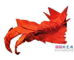 奇虾手工折纸图谱教程完成效果图 origami instructions origami diy pins