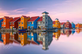 The Coloured Harbour Of Groningen Reitdiephaven Groningen Is A Harbour With A New Way Of Living Groningen City Architecture Photo