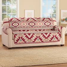 Collections Etc Aztec Southwest Patterned Sofa Cover With Bold Aztec Design And Solid Burgundy Reverse Walmart Com Walmart Com 3d abstract pattern elastic slipcover living room sofa couch protective cover.