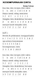 Lirik lagu cinta luar biasa andmesh kamaleng sentral lirik. Not Lagu Kesempurnaan Cinta Rizky Febian Lengkap Untuk Berbagai Alat Musik