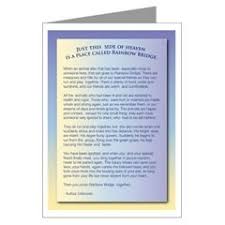 Here's a free, beautifully design printable version of the orginially rainbow bridge poem for pet loss. Contact Support Free Printable Greeting Cards Printable Cards Printable Greeting Cards