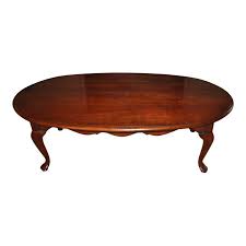 This coffee table features scalloped genuine marble top and queen anne legs made with a cherry finish.this traditional style coffee table is perfect for any home decor. Thomasville Queen Anne Style Coffee Table Coffee Table Queen Anne Table