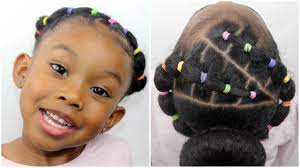 Easy 20 Minute Rubber Band Hairstyle Pinterest Inspired Hairstyle Youtube Black Kids Hairstyles Natural Hairstyles For Kids Lil Girl Hairstyles
