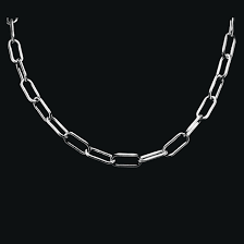 Surgical Stainless Steel Paper Clip Necklace With Lobster Claw Clasp