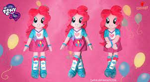 Equestria Girls Pinkie Pie Handmade Plush Doll By Lavim Deviantart Com On Deviantart My Little Pony Coloring Handmade Plush Plush Dolls