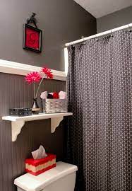 Pin By Nicole Mcbride Grimes On Bathroom Black Bathroom Decor Bathroom Red Red Bathroom Decor