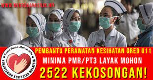 Apa ada dalam rujukan ini? Rasmi Kkm Buka 2522 Kekosongan Jawatan Pembantu Perawatan Kesihatan Gred U11 2021 Seluruh Malaysia Minima Pmr Pt3 Layak Mohon