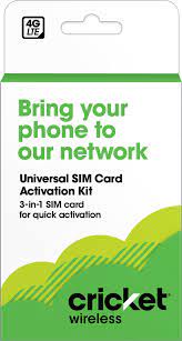 Device must be compatible with the cricket network and able to use a cricket sim card. Cricket Wireless 3 In 1 Sim Card Activation Kit Cricket Nr Byod Sim Kit Small Best Buy