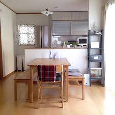 部屋全体 無印良品 ダイニングベンチ ダイニングテーブル シンプルな暮らし などのインテリア実例 2018 01 09 20 02 45 roomclip ルームクリップ 狭小 リビングダイニング ダイニング 模様替え