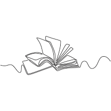 Vector Continuous Line Drawing Of Book Educational Idea Concept Minimalist Design Line Book In 2020 Line Art Drawings Continuous Line Drawing Outline Art