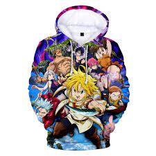 Harajuku Meliodas 3d Sweat A Capuche Pour Homme Femmes Enfants Imprimer Nanatsu No Taizai Plus Cool Les Sept Peches Capitaux Meliodas Pulls A Capuche Aliexpress