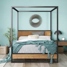 Novogratz camilla metal canopy bed, queen size frame, black walmart usa $ 199.50. Zinus Suzanne 72 Metal And Wood Canopy Platform Bed Frame Queen Walmart Com In 2021 Canopy Bed Frame Steel Bed Frame Bed Frame