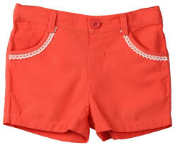 Beebay Baby Girl Cotton Solid Shorts Red