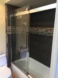 Kohler Levity 59 In X 62 In Semi Frameless Sliding Tub Door In Nickel With Handle K 706000 Bathroom Remodel Shower Bathtub Tub Doors Bathroom Remodel Shower