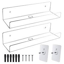 Shop online for small wall shelf storage at furniture.com. Buy Mocoosy 2 Pack Clear Acrylic Floating Shelf 10 Invisible Wall Ledge Shelf Small Wall Mounted Display Shelves For Kids Bookshelf Great For Room Bathroom Office Home Display Storage Online In Indonesia