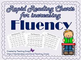 rapid reading charts for fluency from teaching simply