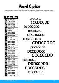 In this lesson, you will learn a list of 7 letter words . Word Cipher In Super Ciphers 17